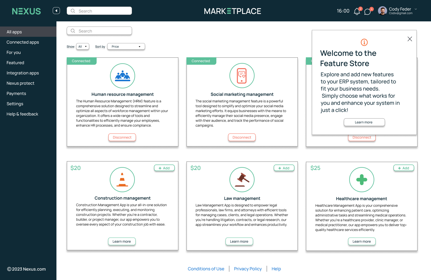 Tux, marketplace